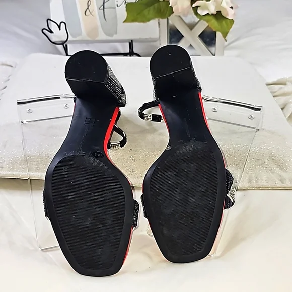 INC Black Red Stiletto Heels Elegant Wear Office wear Career Wedding - Picture 7 of 16